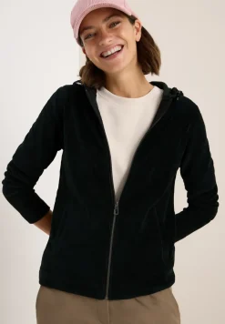 Cordjacke mit Kapuze