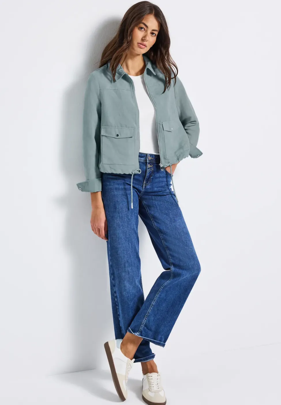 Cordjacke mit Zipper