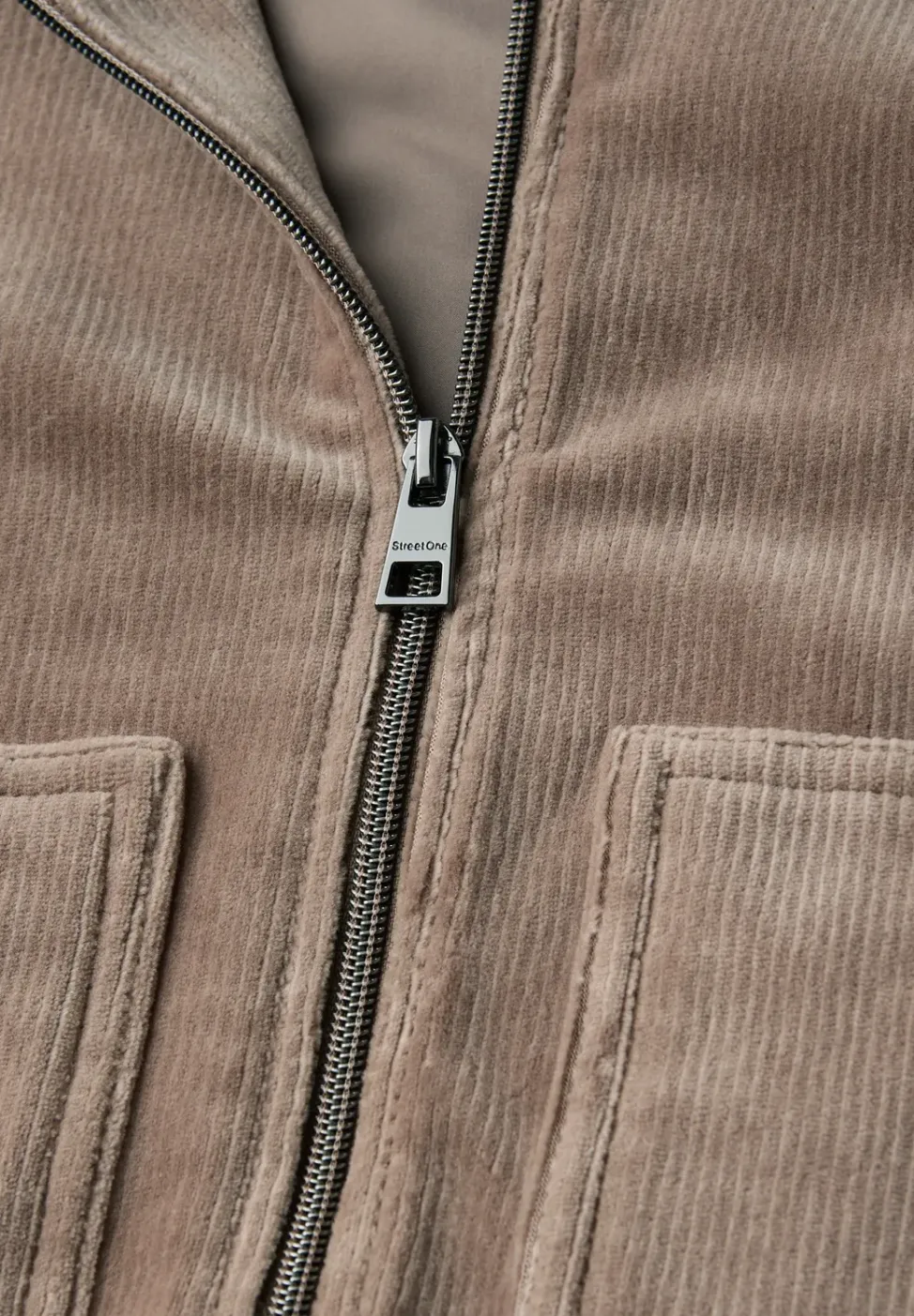 Cordjacke mit Zipper