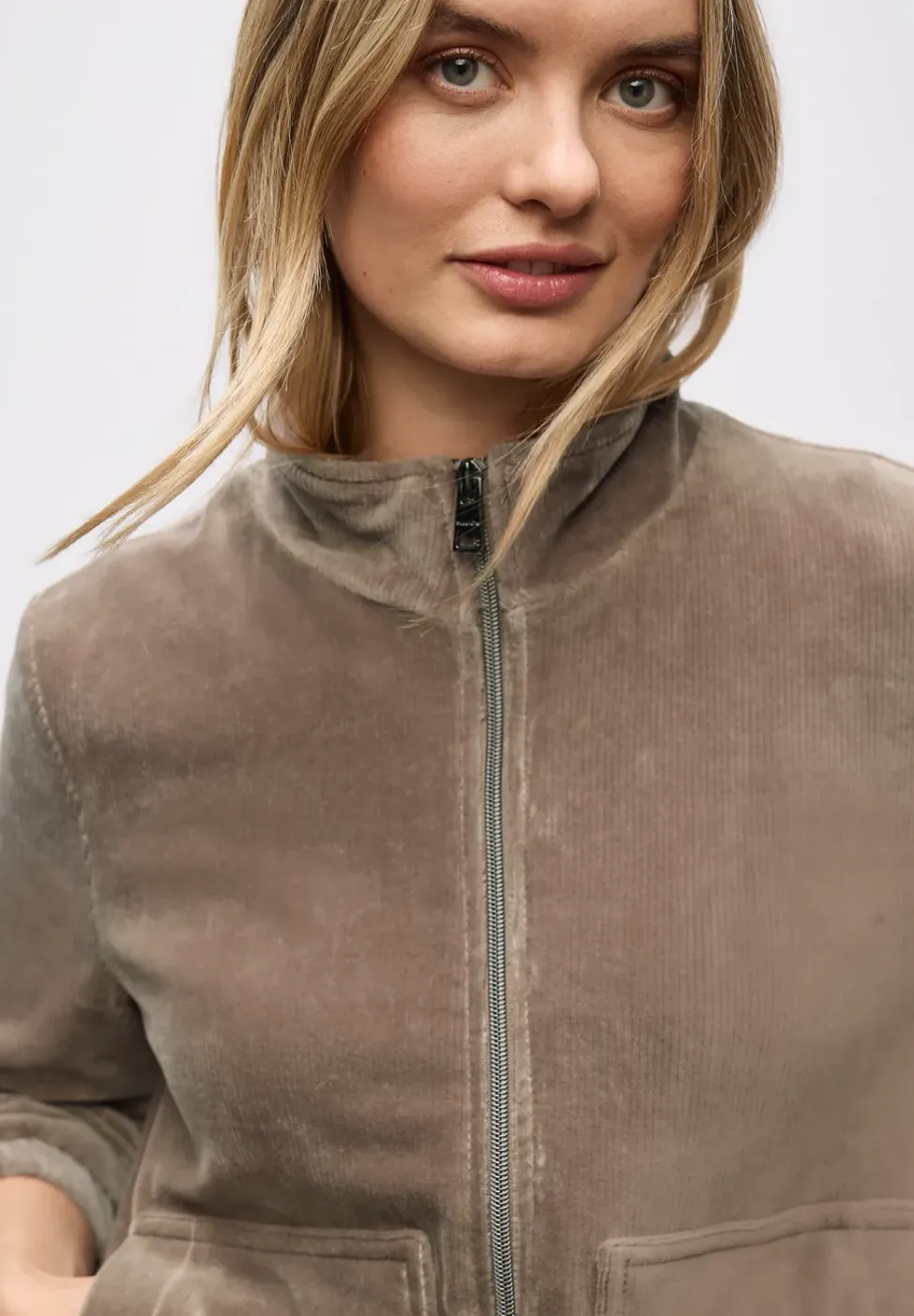 Cordjacke mit Zipper