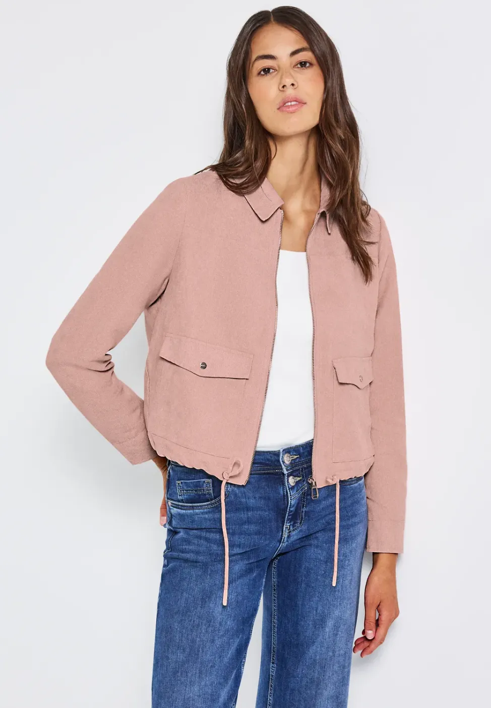 Cordjacke mit Zipper