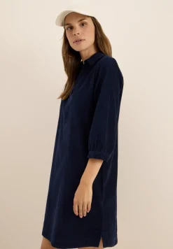 Cordkleid in Unifarbe