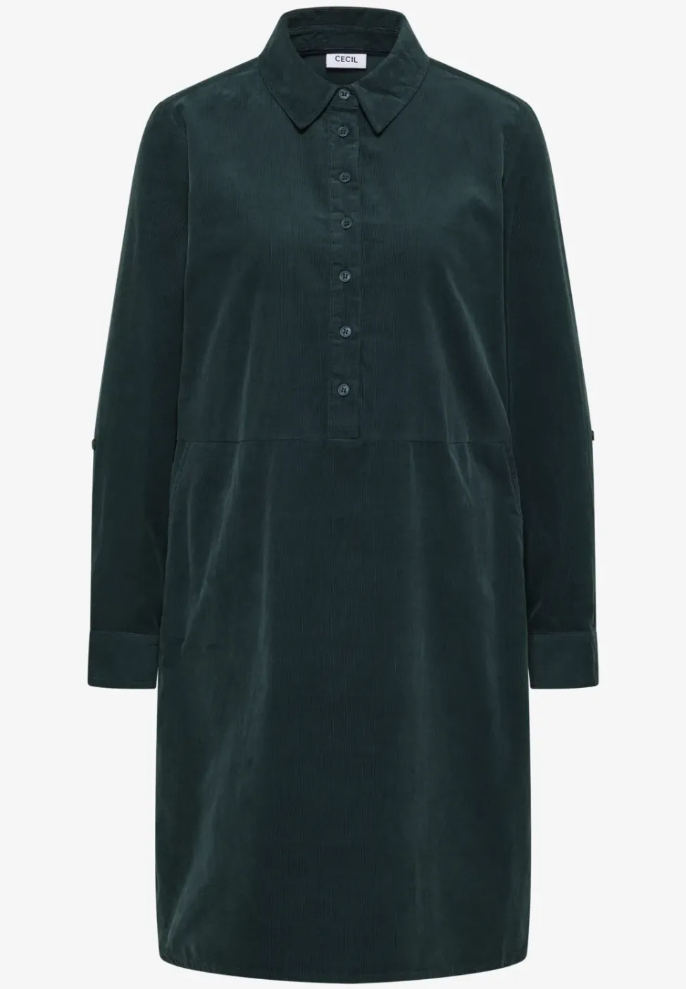 Cordkleid in Unifarbe