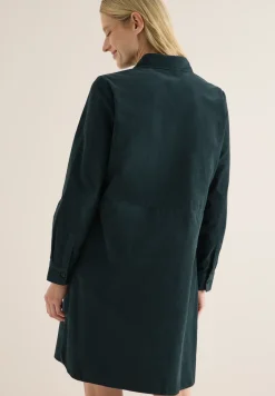 Cordkleid in Unifarbe