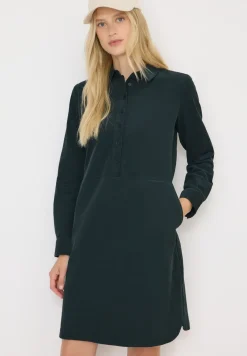 Cordkleid in Unifarbe