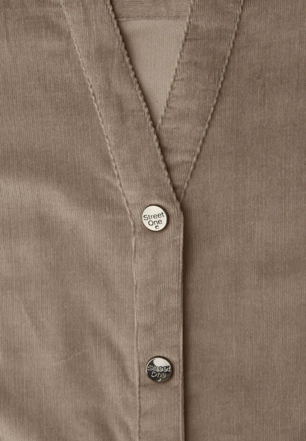 Cordkleid in Unifarbe