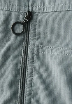 Cordkleid mit Split Neck