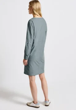 Cordkleid mit Split Neck