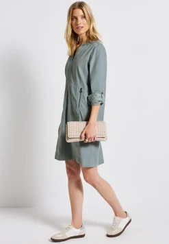 Cordkleid mit Split Neck
