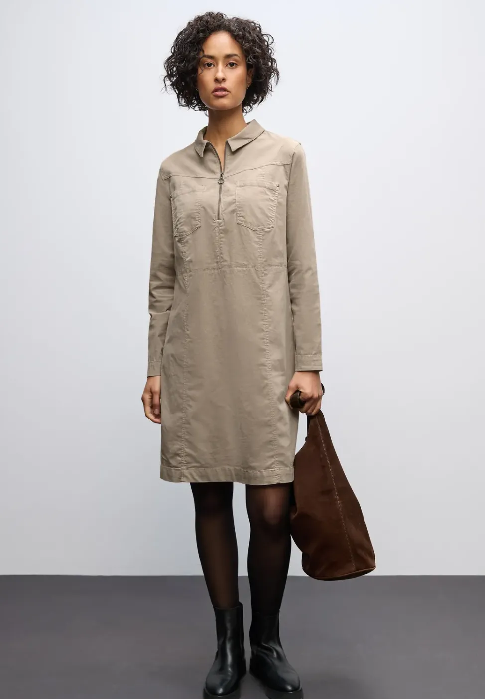 Cordkleid mit Zipper