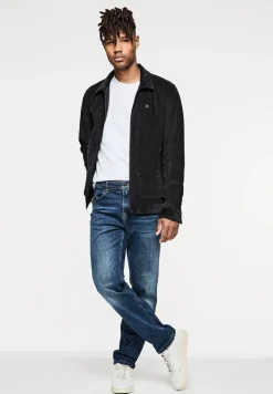 Cord-Overshirt mit Zipper