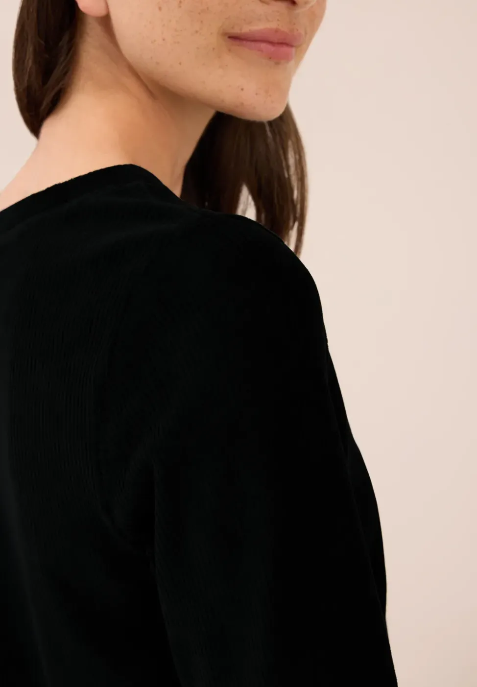Cordshirt in Unifarbe