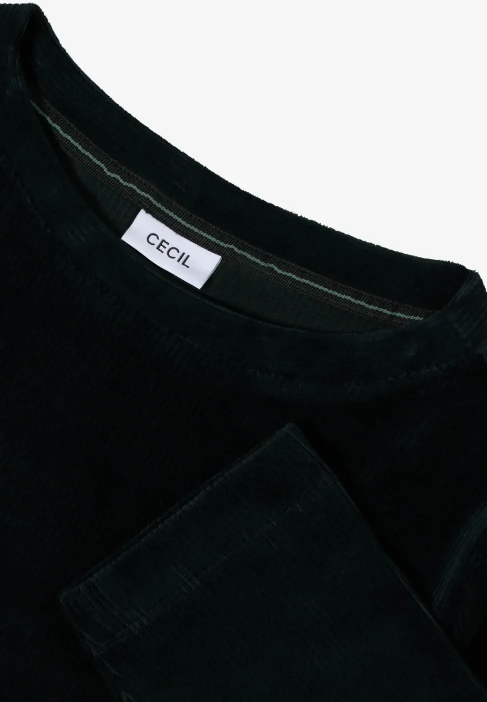 Cordshirt in Unifarbe