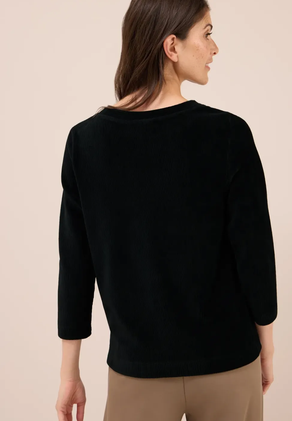 Cordshirt in Unifarbe