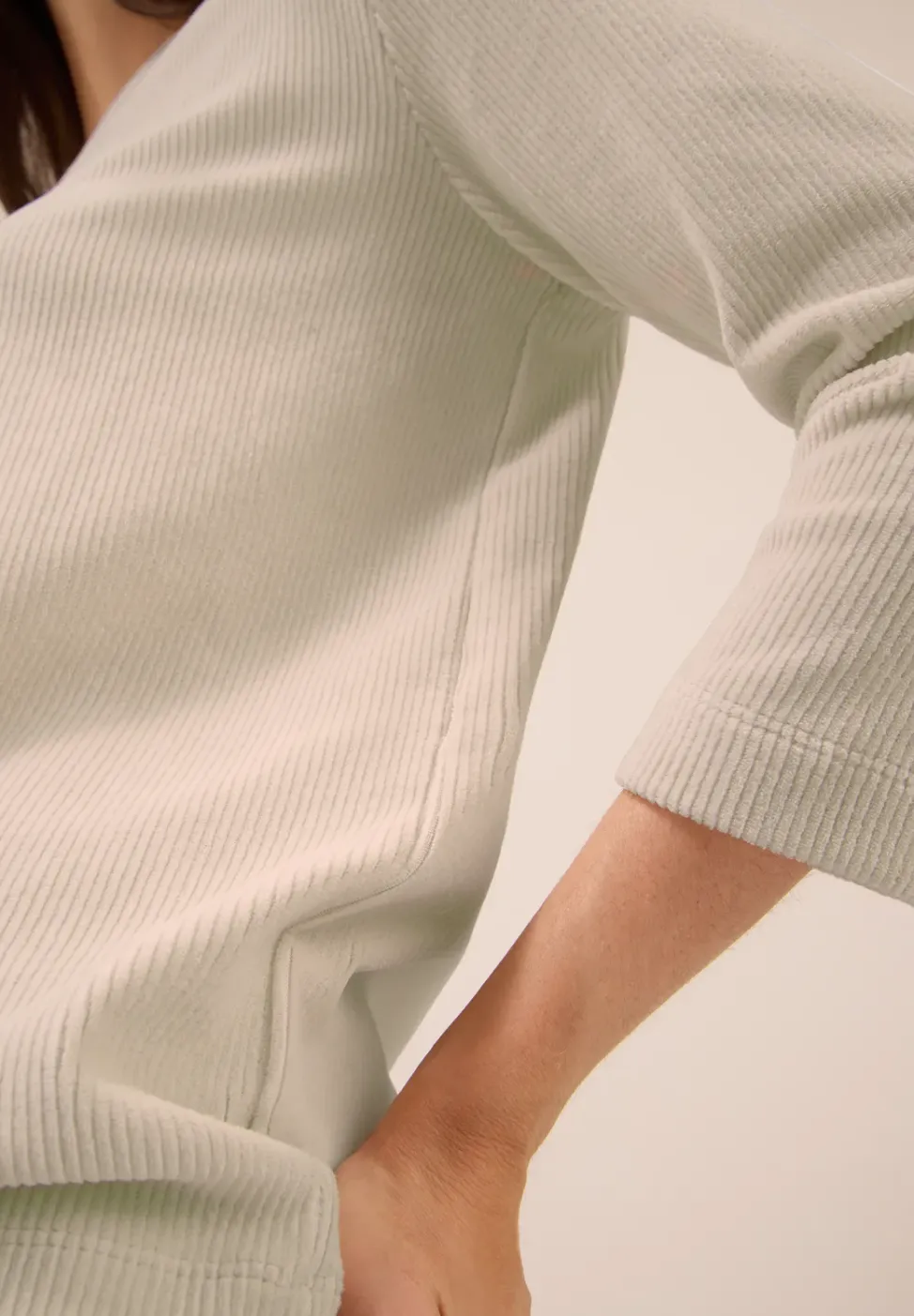 Cordshirt in Unifarbe