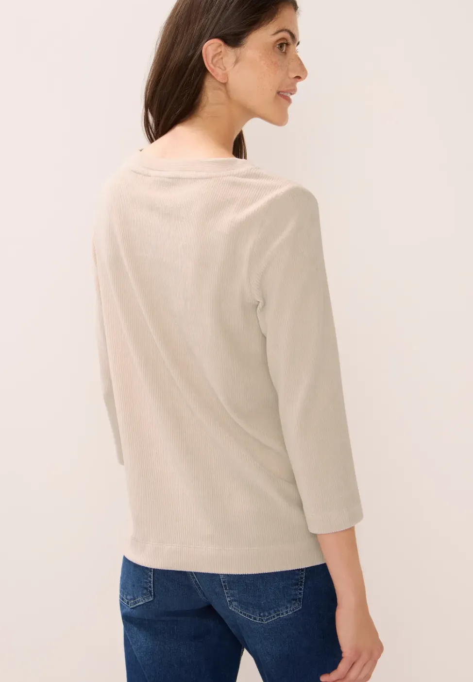 Cordshirt in Unifarbe