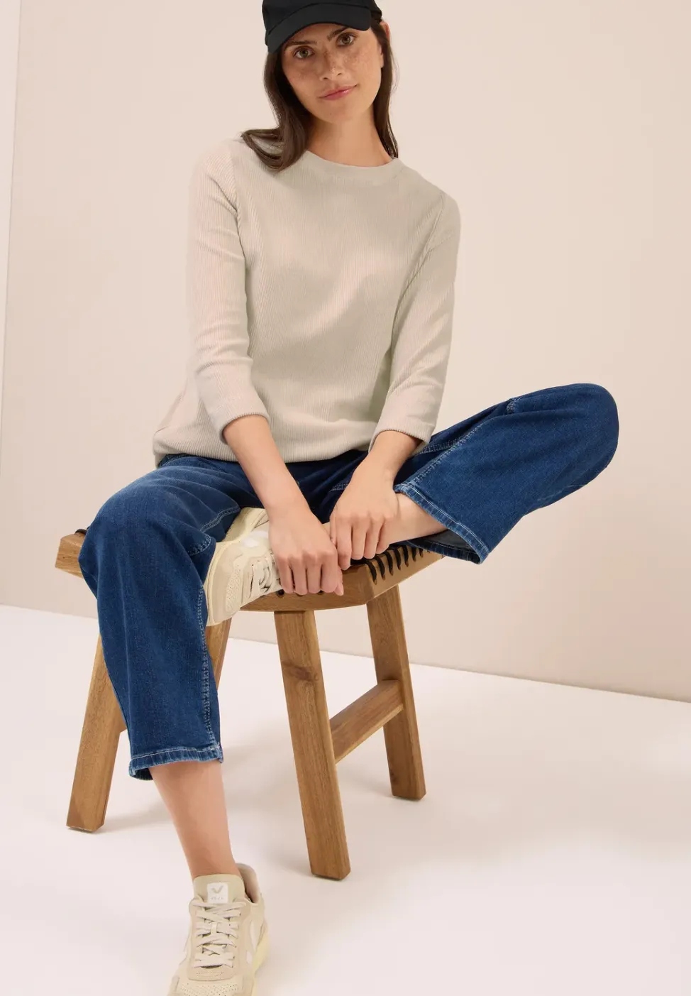 Cordshirt in Unifarbe
