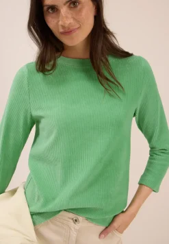 Cordshirt in Unifarbe