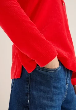 Cordshirt mit Kapuze