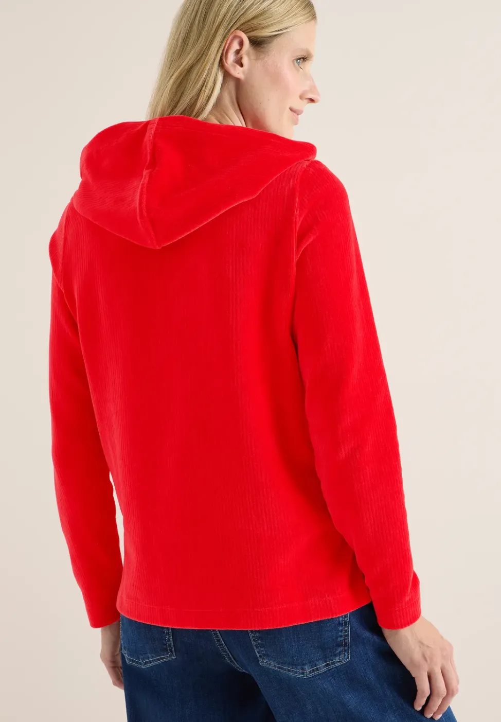 Cordshirt mit Kapuze