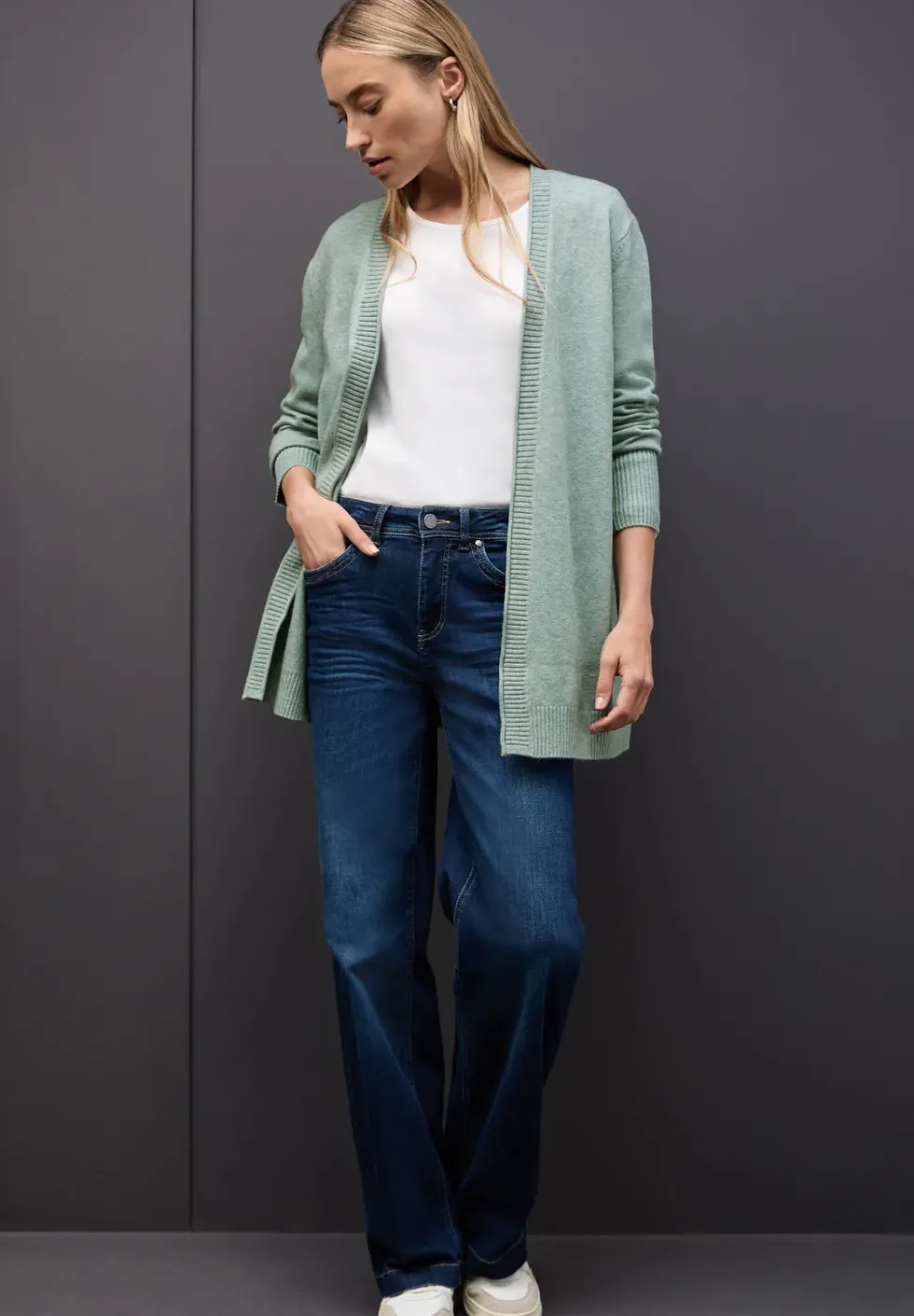 Cosy Cardigan mit Rollkante
