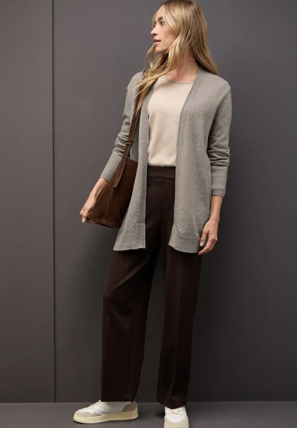 Cosy Cardigan mit Rollkante
