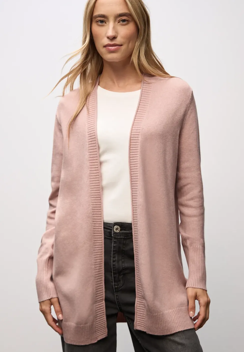 Cosy Cardigan mit Rollkante