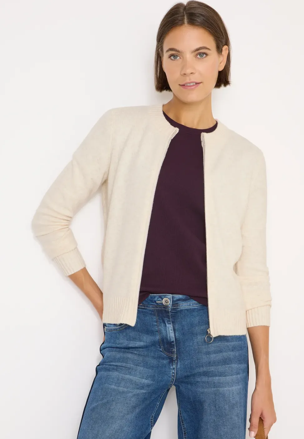 Cosy Cardigan mit Zipper