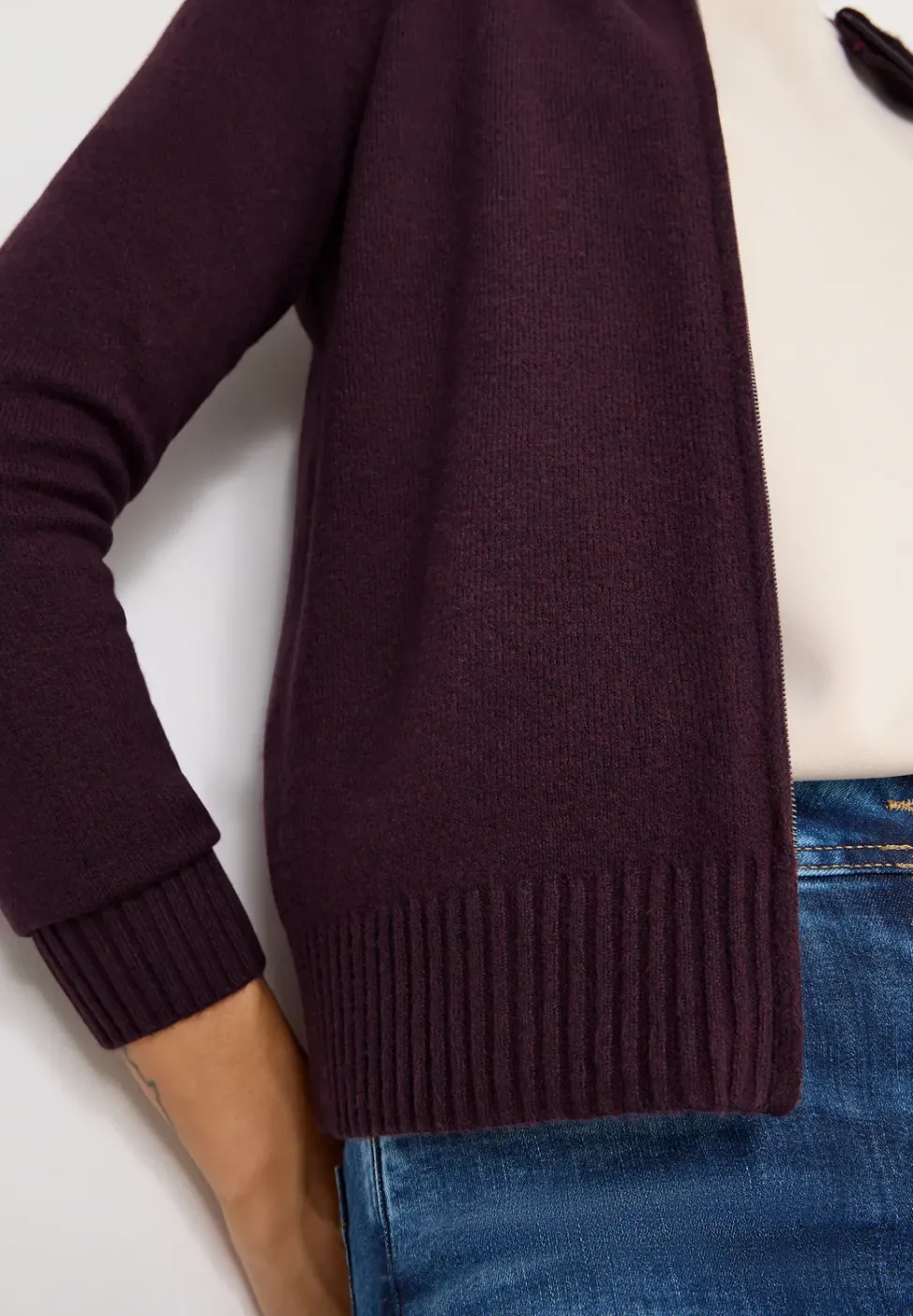 Cosy Cardigan mit Zipper