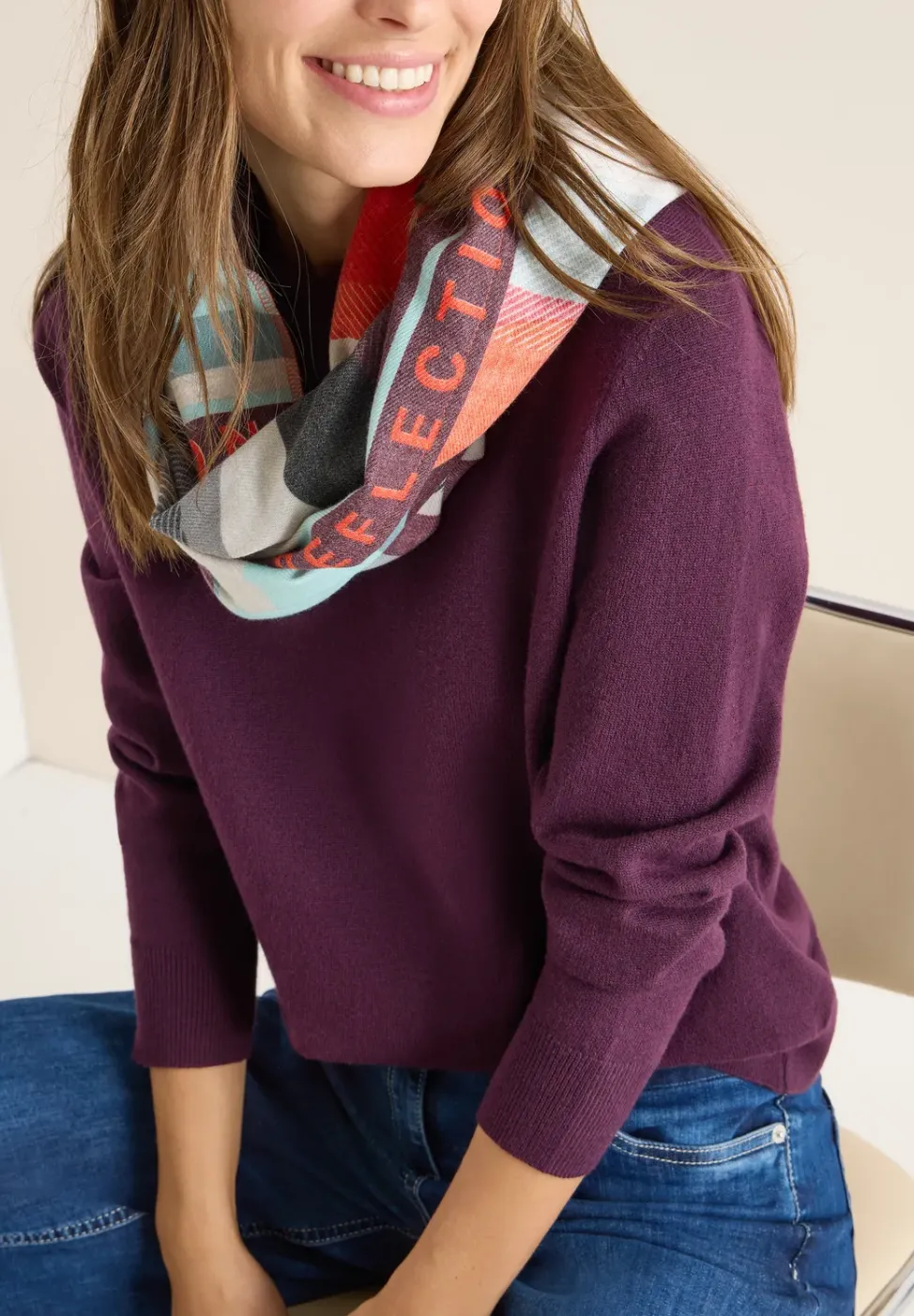 Cosy Loopschal mit Print