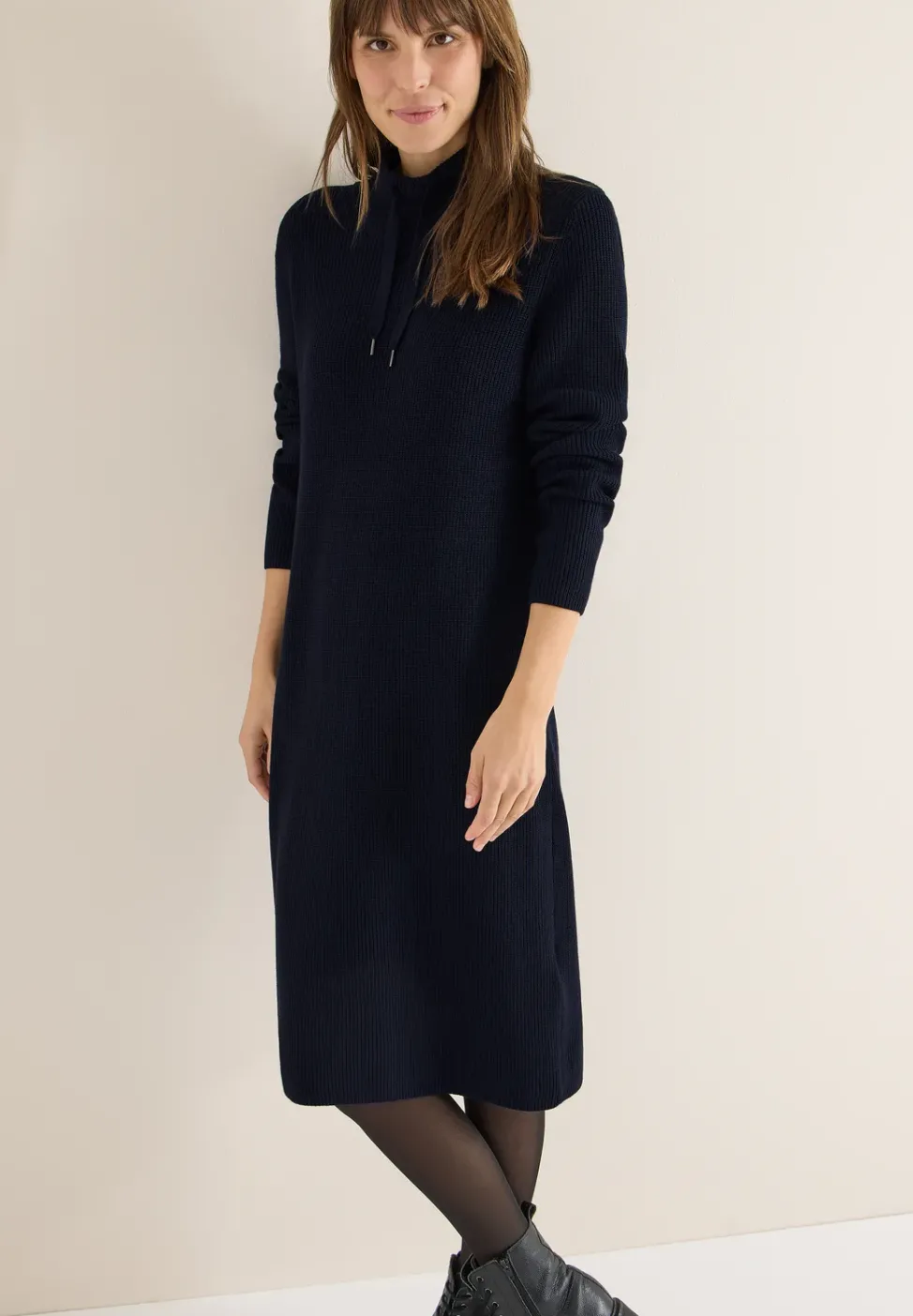 Cosy Rippstruktur Kleid