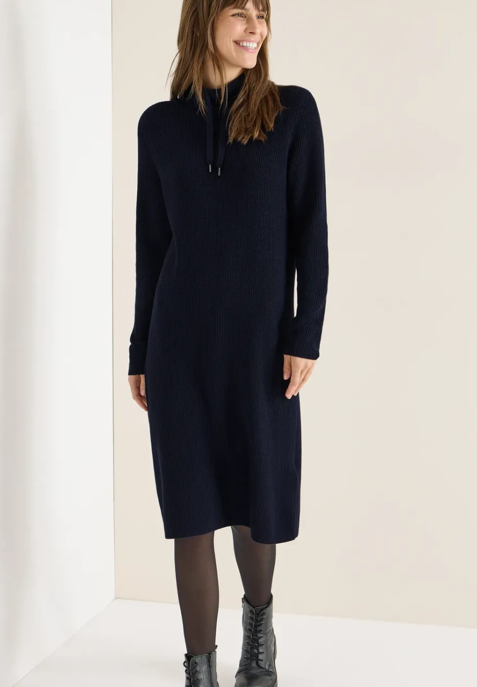 Cosy Rippstruktur Kleid
