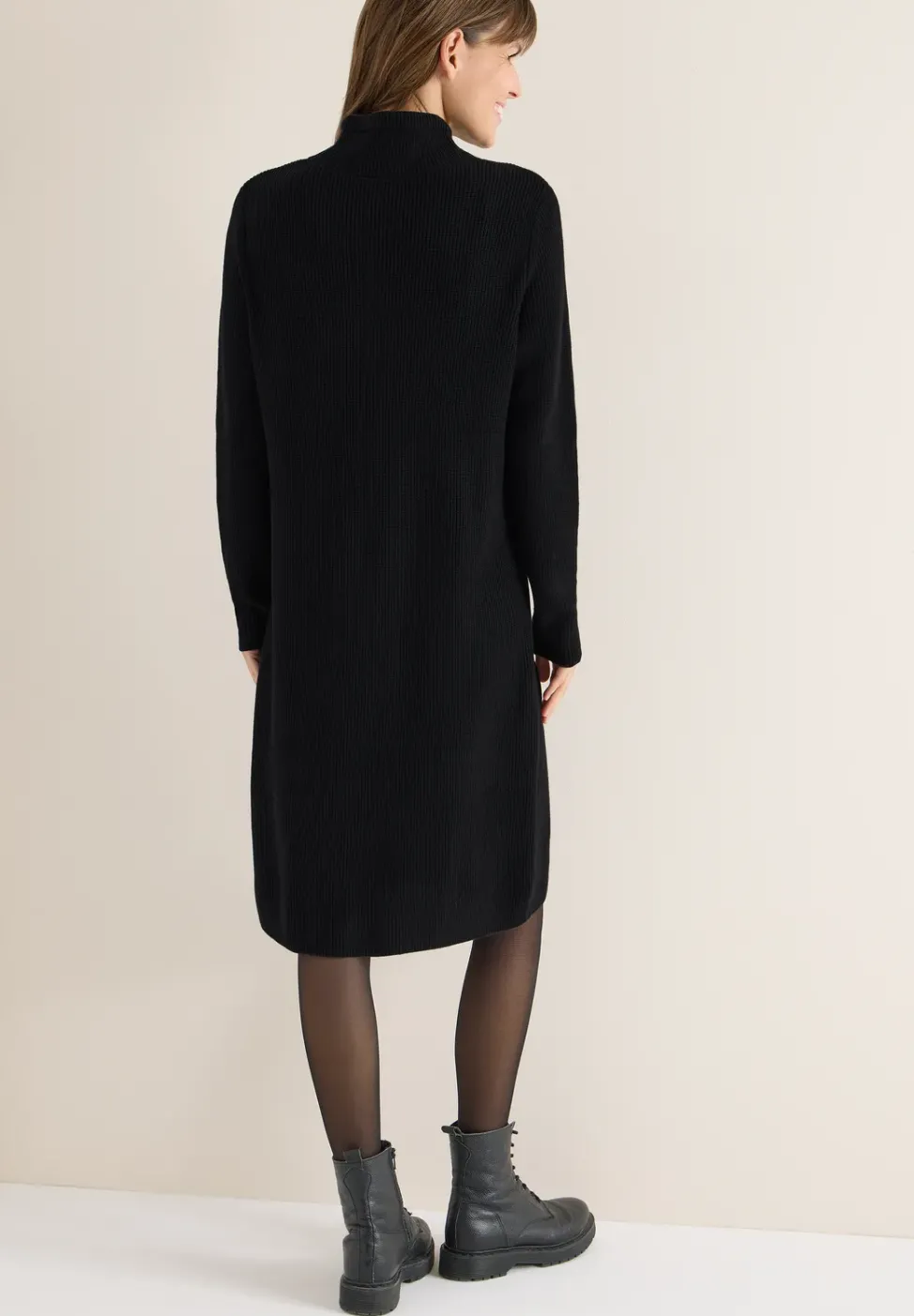 Cosy Rippstruktur Kleid