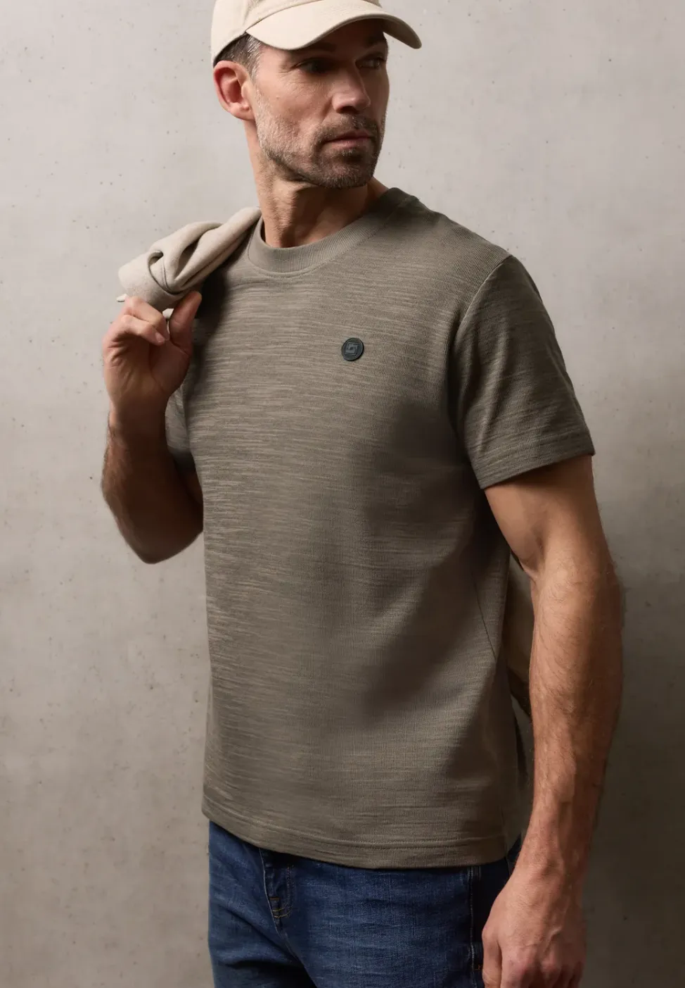 Cosy Slub T-Shirt mit Struktur