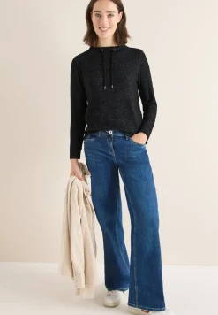 Cosy Melange Langarmshirt