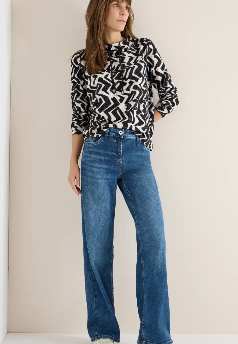 Cosy Shirt mit Grafikmuster