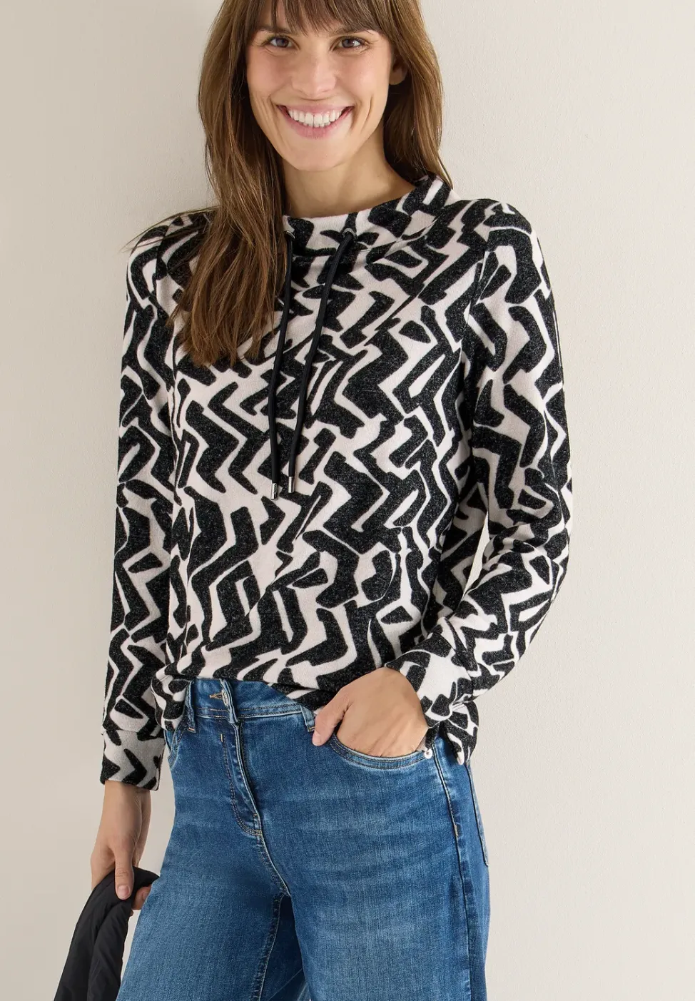 Cosy Shirt mit Grafikmuster