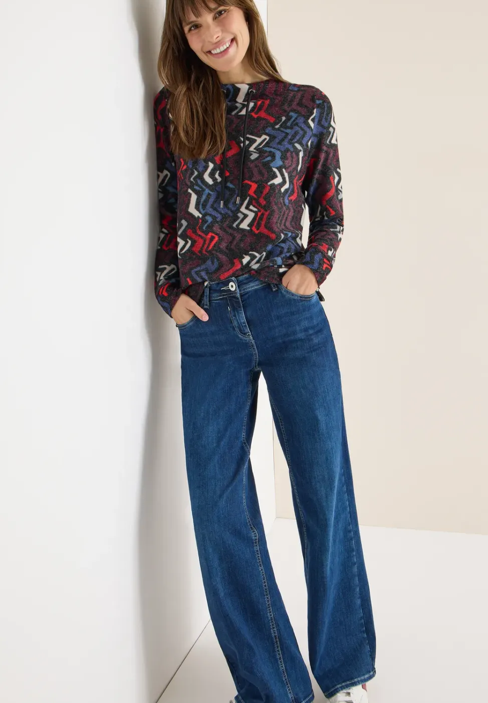 Cosy Shirt mit Grafikmuster