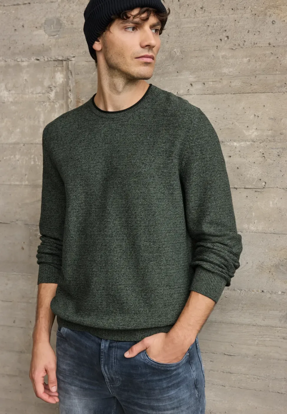 Crewneck Strukturpullover