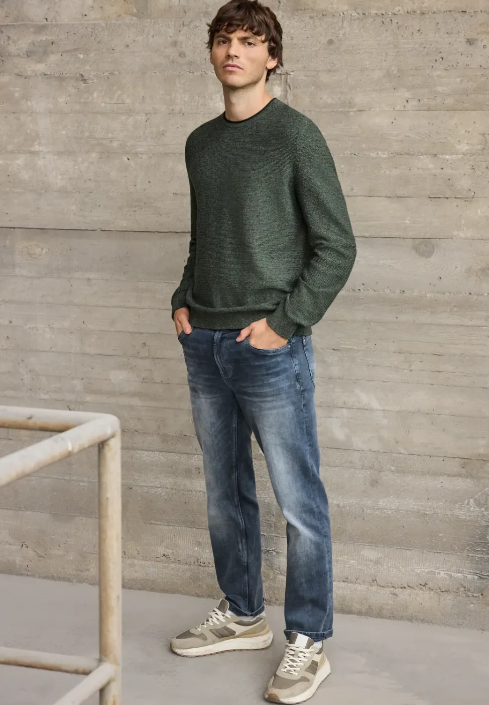 Crewneck Strukturpullover