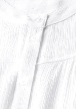 Crinkle-Bluse mit Raffung
