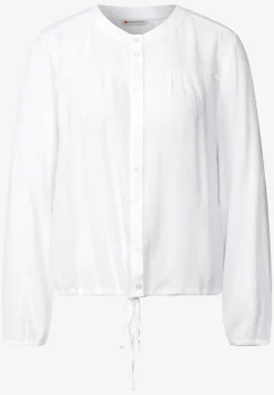 Crinkle-Bluse mit Raffung