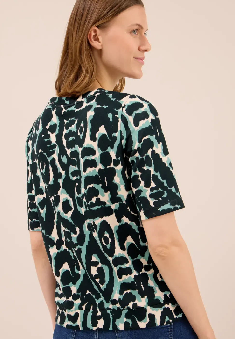 Cupro Touch Print-Shirt