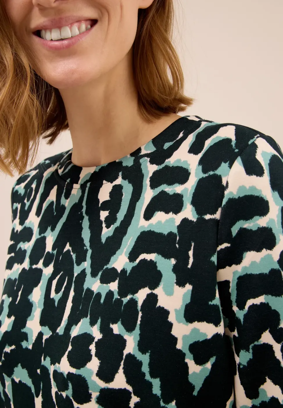 Cupro Touch Print-Shirt