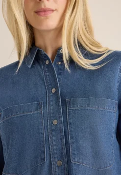 Denim-Look Kleid
