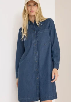 Denim-Look Kleid