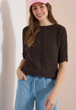 Dolman Pullover mit U-Boot-Ausschnitt