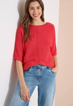 Dolman Pullover mit U-Boot-Ausschnitt
