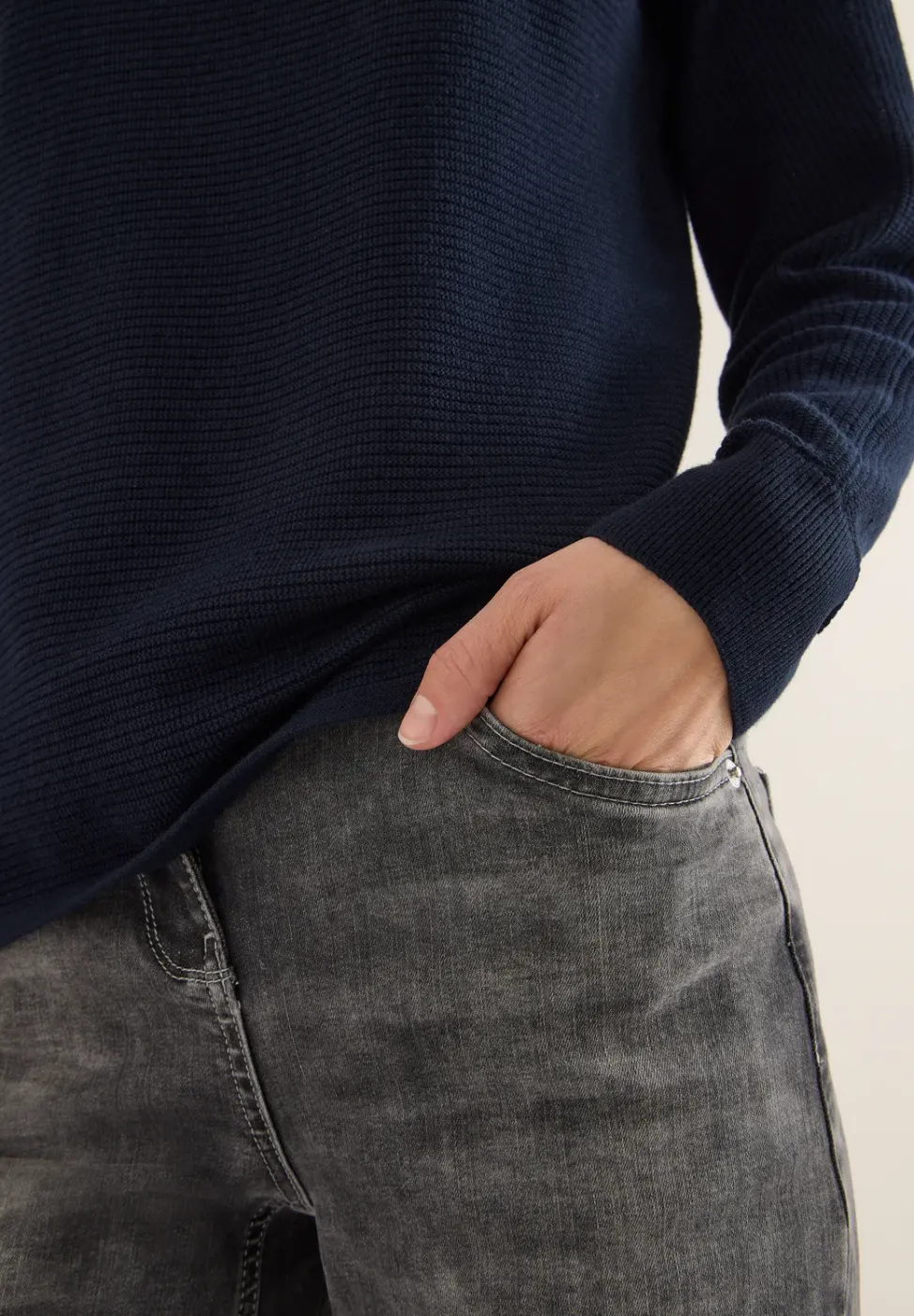 Dolman Strukturpullover