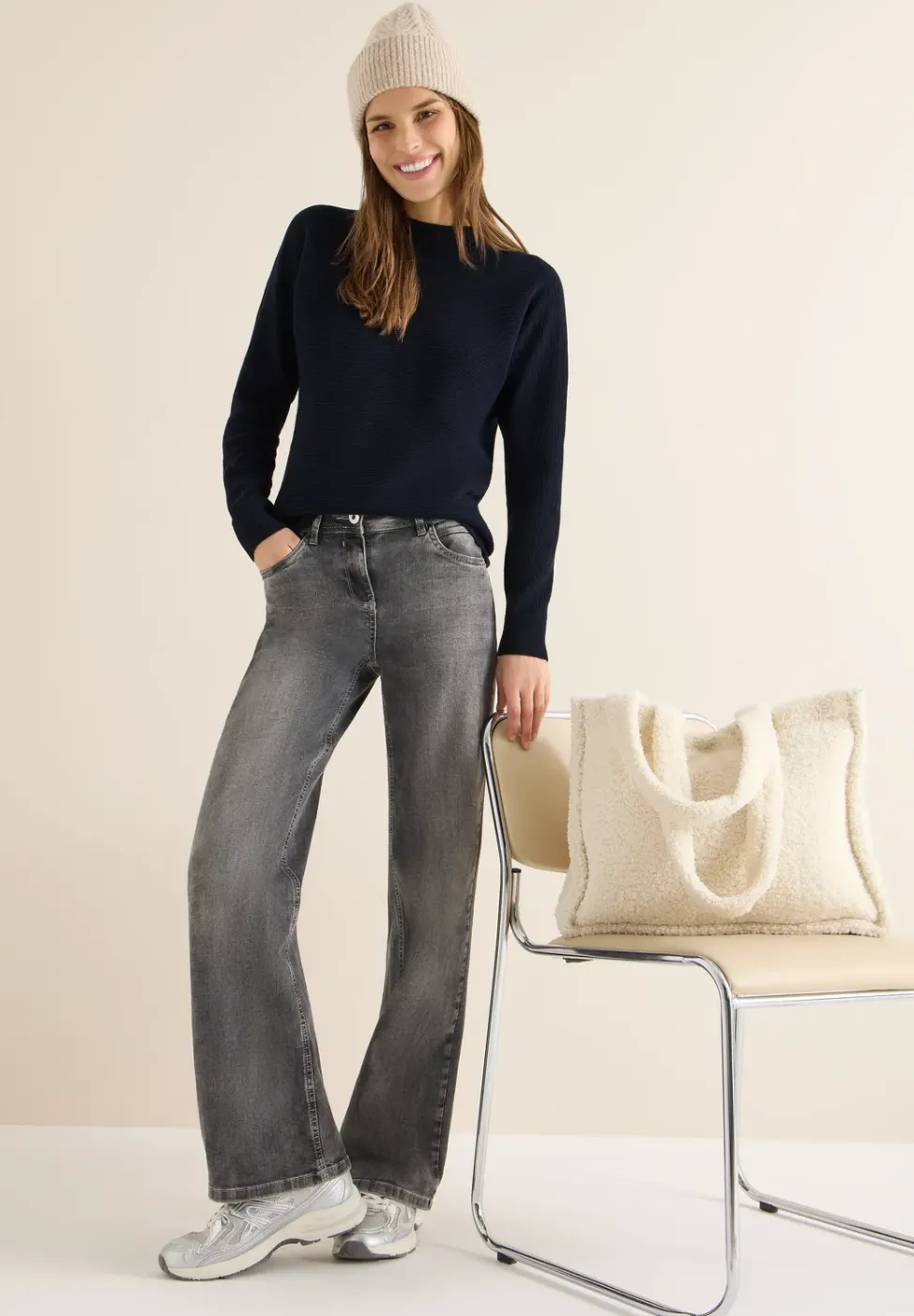 Dolman Strukturpullover